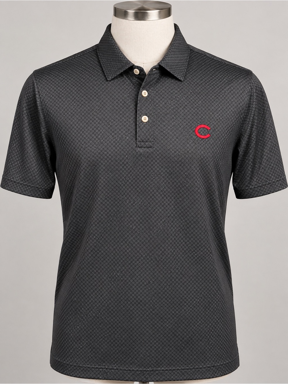 Peter Millar Summer Comfort Colgate Men’s Medium Polo Black Gray NWT